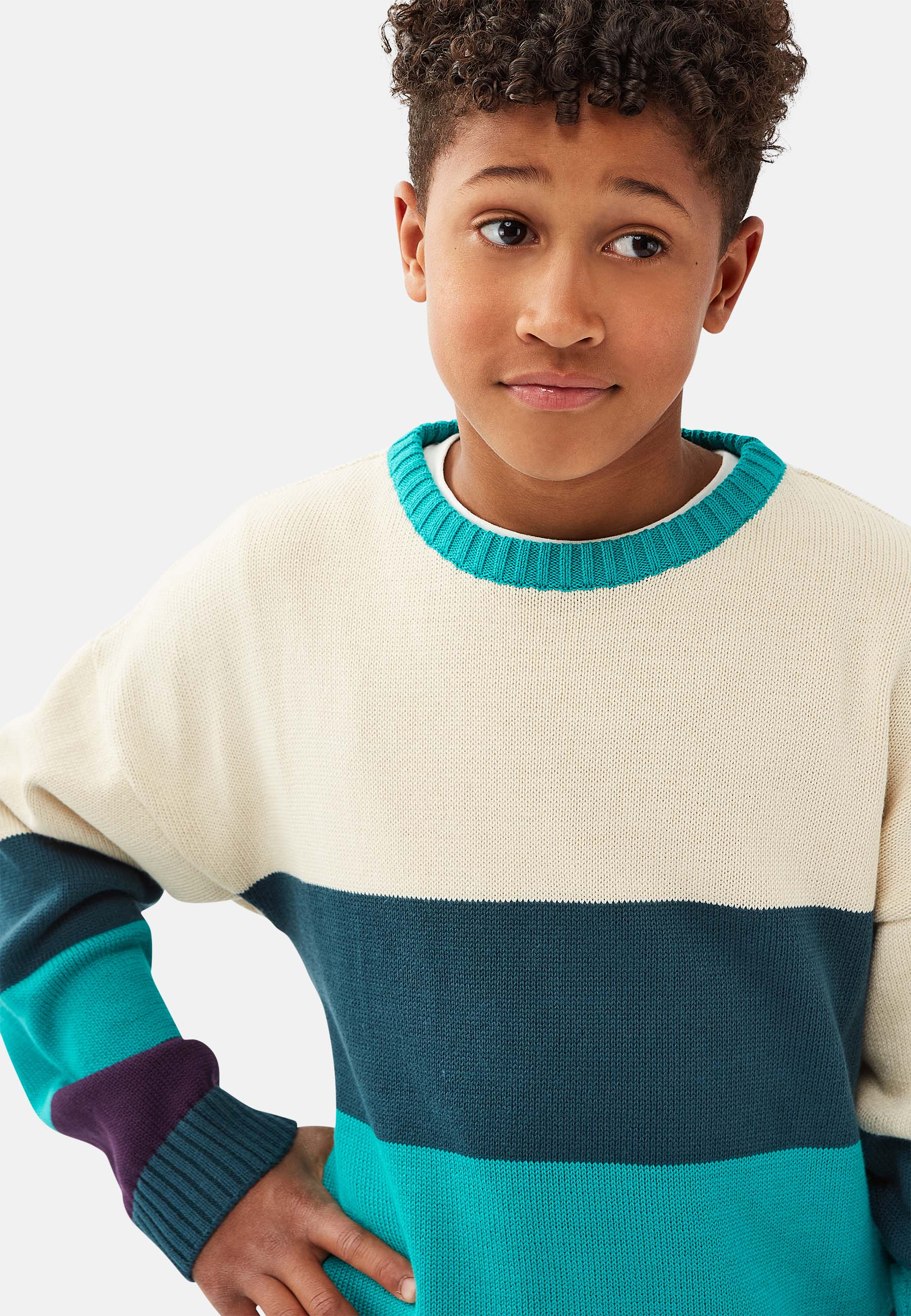 Boxy Block Pullover