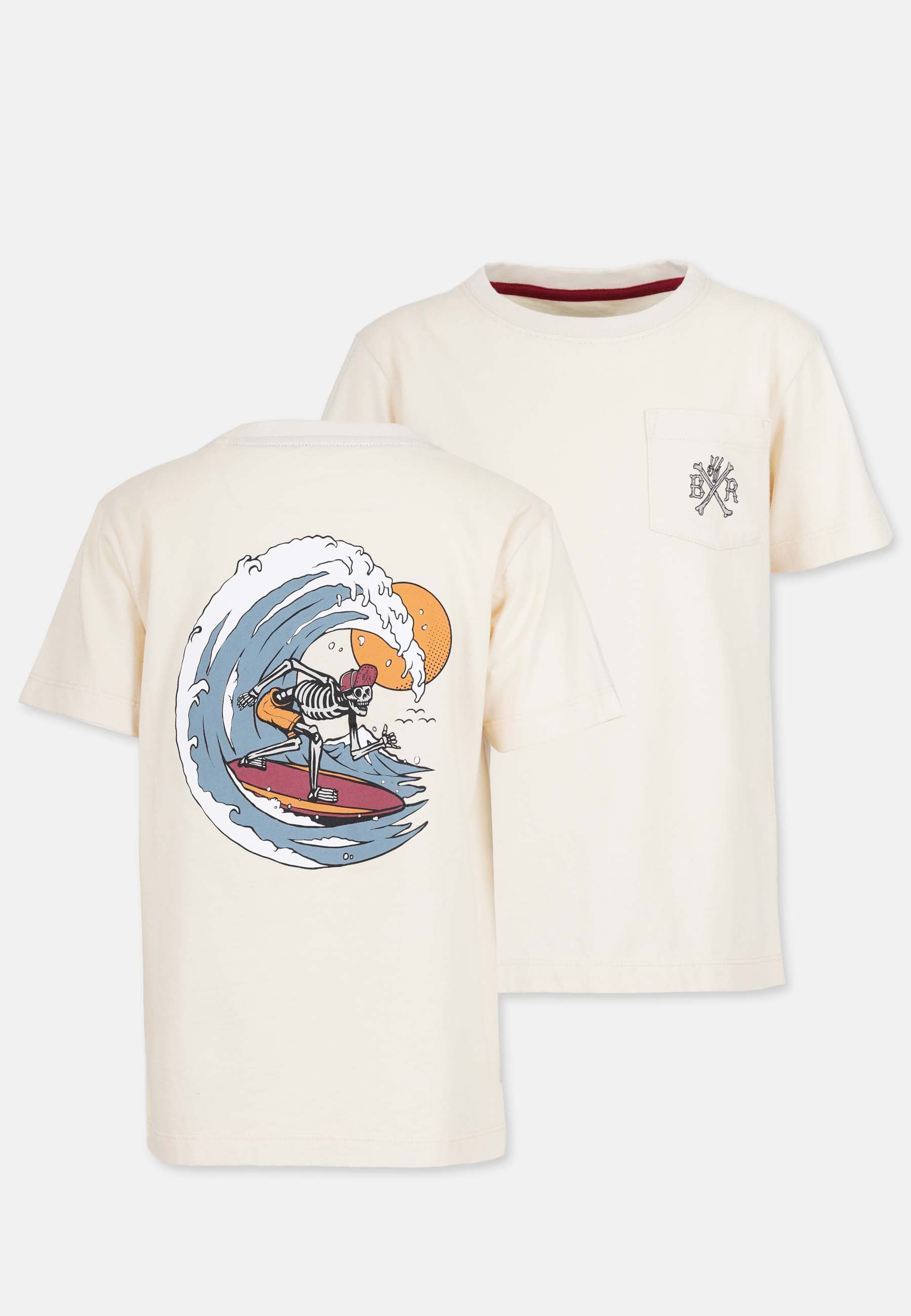 Skeleton Surfer Pocket T-Shirt