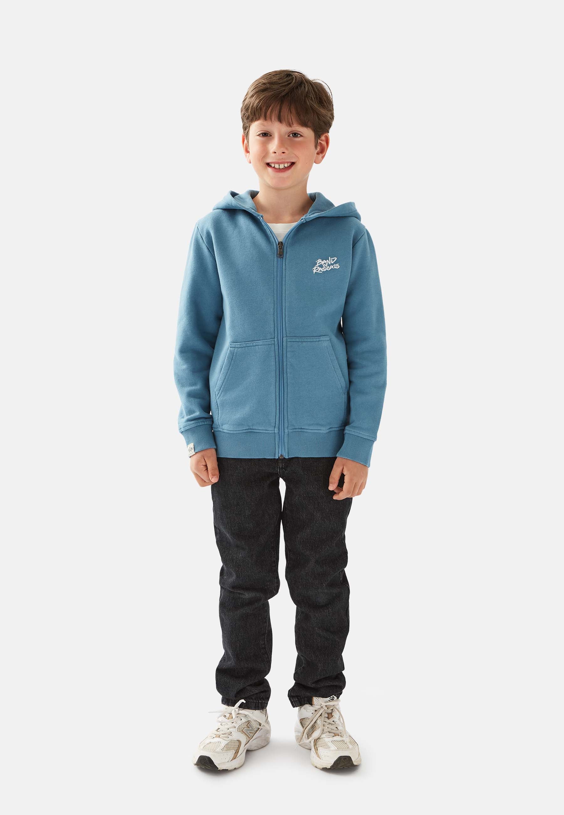 New School Zip Hooded