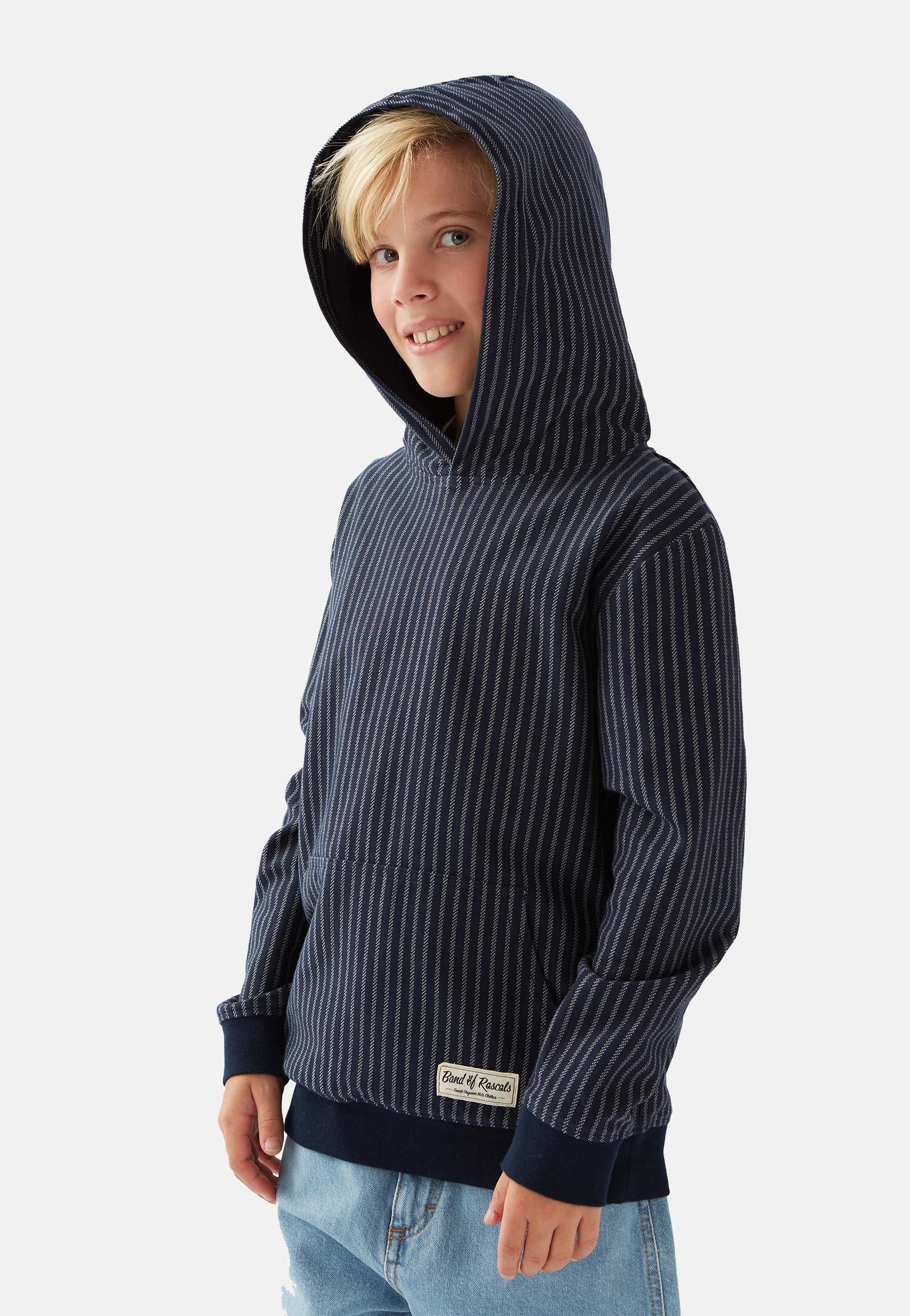 Vertical Striped Hooded